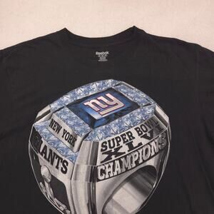 Reebok New York Giants Short Sleeve Football Shirt Mens Size 2XL Black